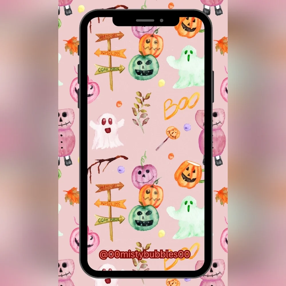 HalloweenPhone Digital Wallpaper / poster only 4$